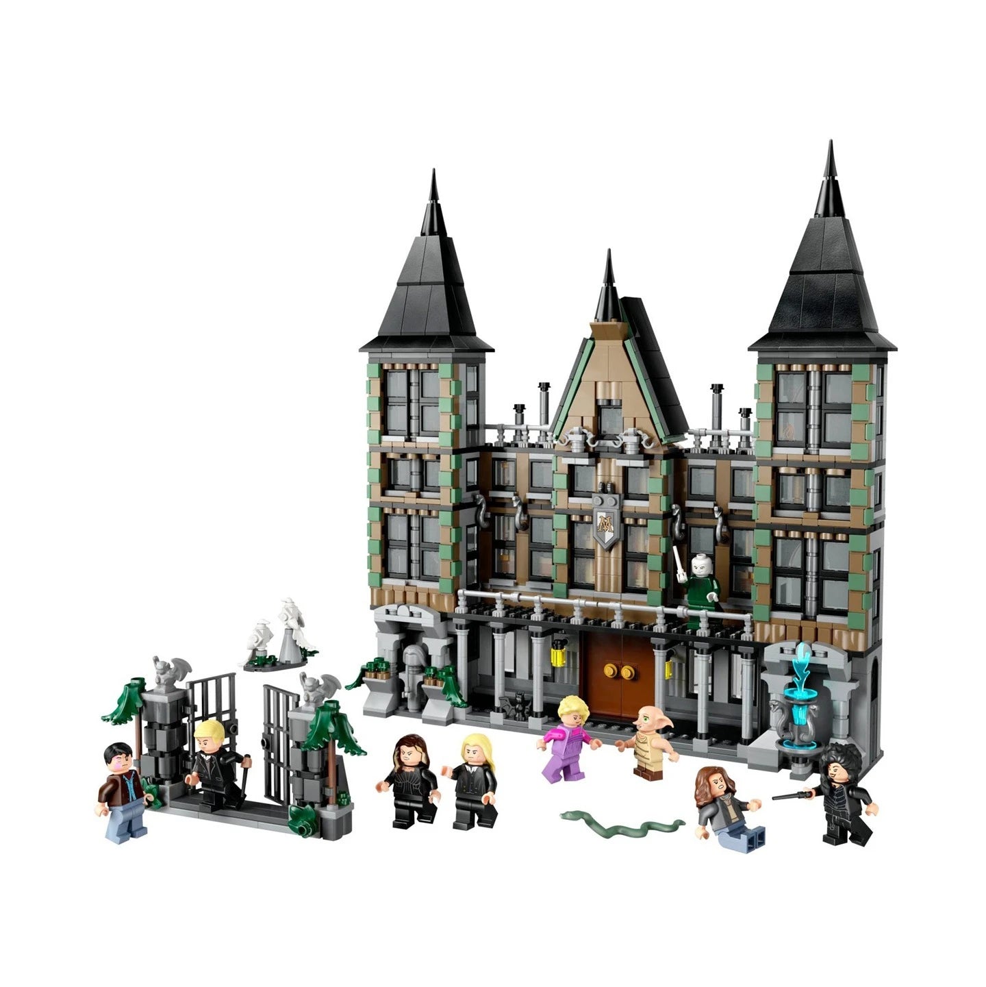 1600+ Pieces Harry *otter Series Movie-themed Limited Edition Malfoy Manor Assembling Logo Set for Children Toys