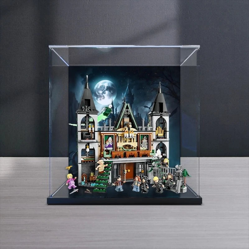 1600+ Pieces Harry *otter Series Movie-themed Limited Edition Malfoy Manor Assembling Logo Set for Children Toys