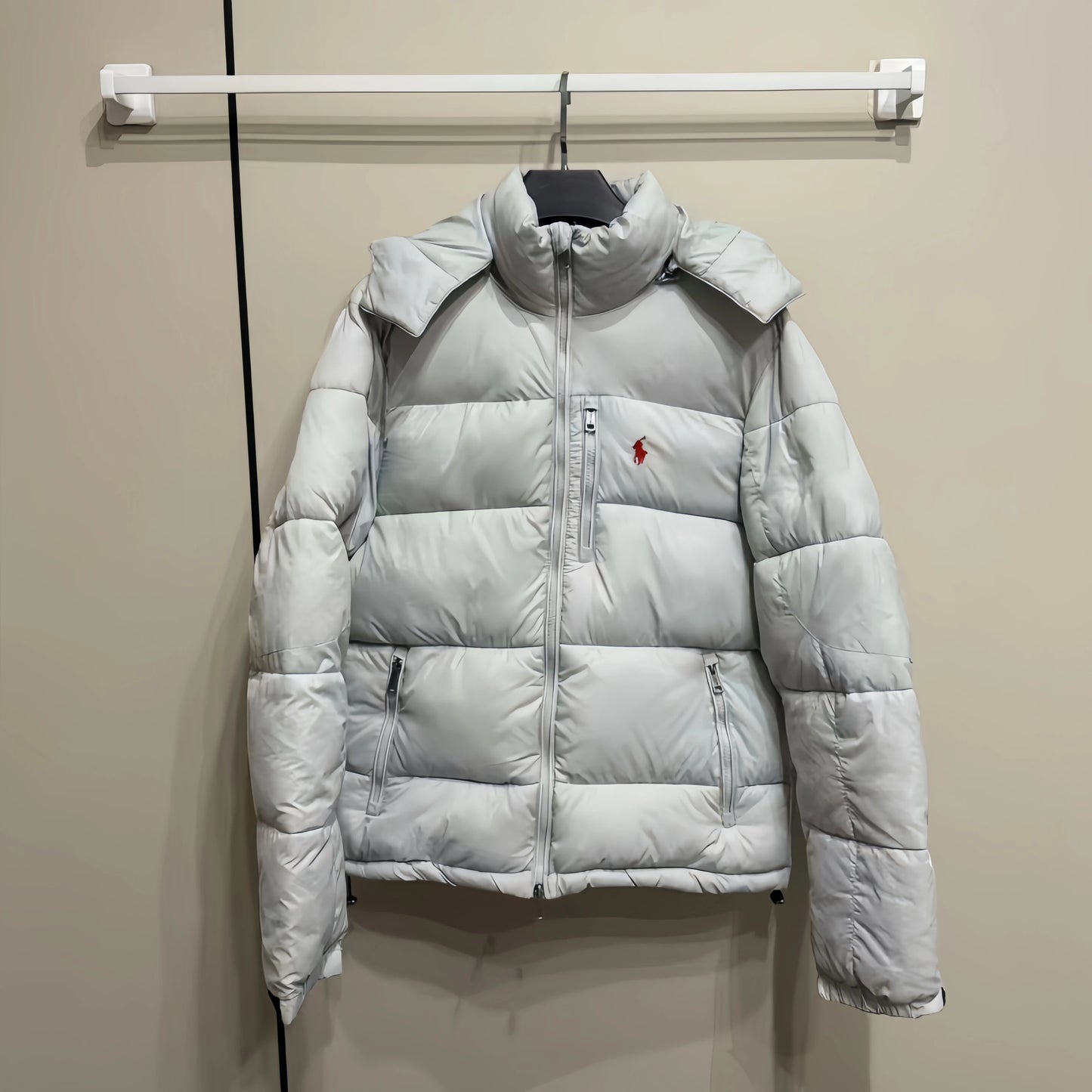 Customized Oversized Duck Down Jacket Winter Coat Embroidered Feather Casual logo Men's Jacket