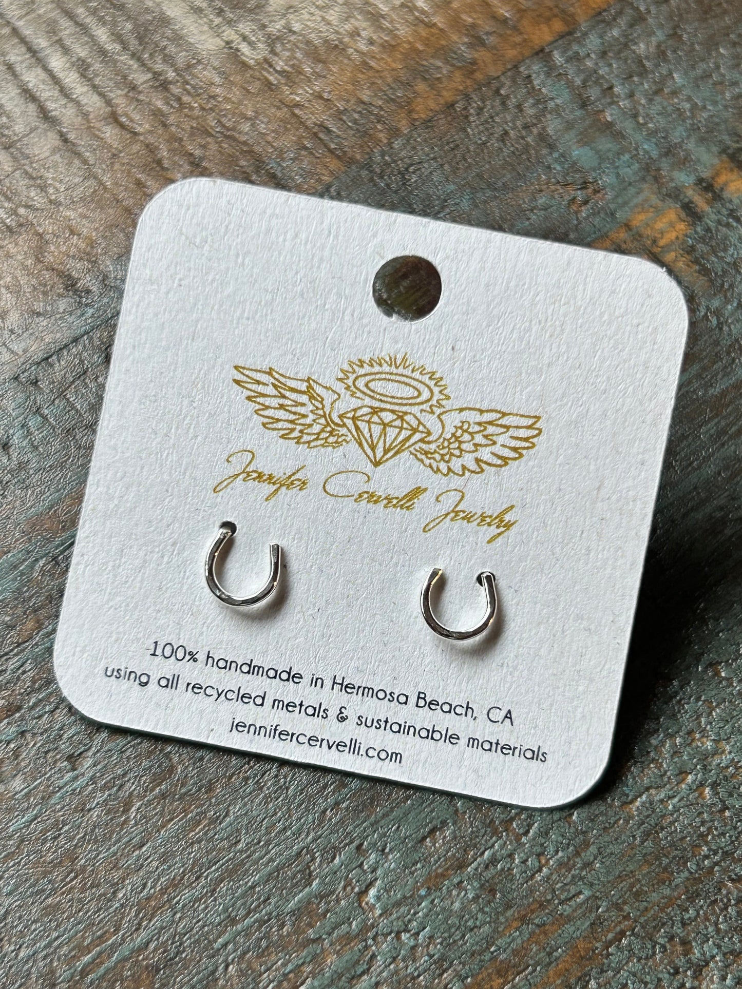 Lucky Horseshoe Stud Earrings - Extra Small - Kids Sizing