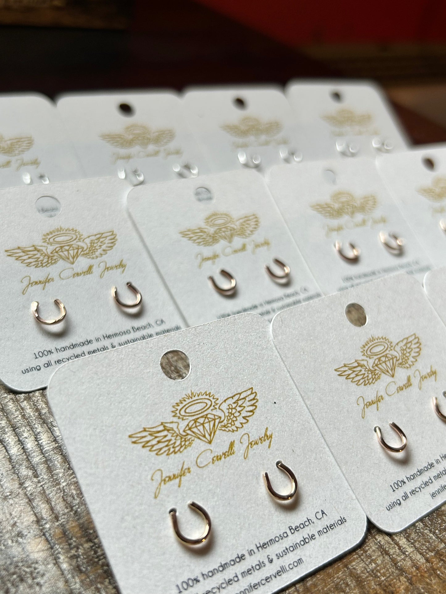 Lucky Horseshoe Stud Earrings - Extra Small - Kids Sizing