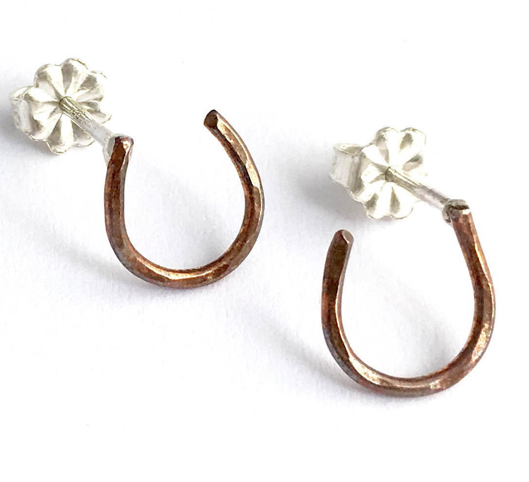 Lucky Horseshoe Stud Earrings - Extra Small - Kids Sizing