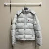 Customized Oversized Duck Down Jacket Winter Coat Embroidered Feather Casual logo Men's Jacket
